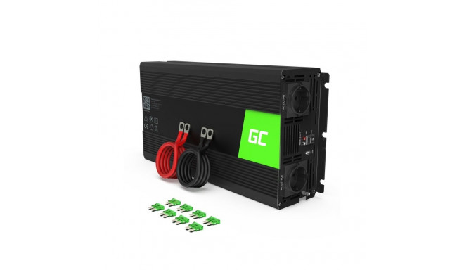 Green Cell INV24 power adapter/inverter Auto 1500 W Black