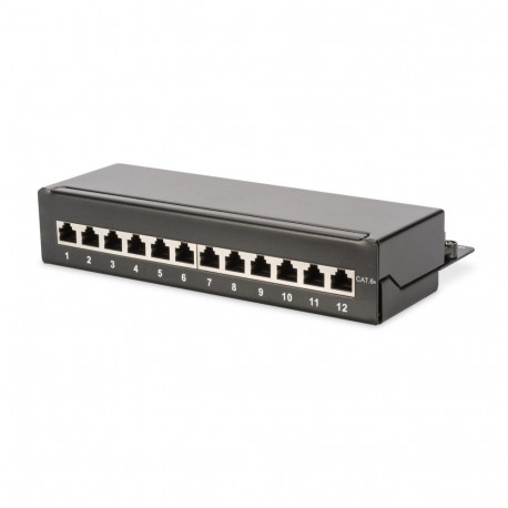 Digitus lauapealne CAT 6A, Class EA varjestatud patch paneel, must