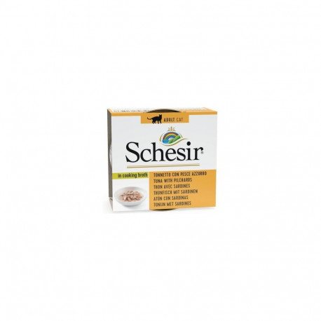 SCHESIR in cooking broth Tuna with sardines - wet cat food - 70 g