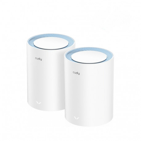 Cudy AC1200 Mesh Wi-Fi System, M1200 2.0, 2-Pack Dual-band (2.4 GHz / 5 GHz) Wi-Fi 5 (802.11ac) Whit