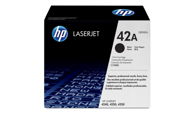 HP 42X suure tootlikkusega must originaal LaserJet toonerikassett 1 tk