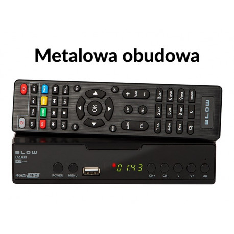 DVB-T2 dekooder BLOW 4625FHD H.265 V2 tuuner