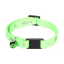 Flamingo green collar with bell for cats 20-35cm