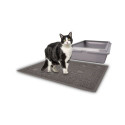 Flamingo grey cat litter tray mat 40x60cm