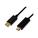 "LogiLink DisplayPort 1.2 > HDMI (ST-ST) 2m Adapterkabel 4K Schwarz"