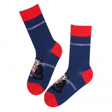 SOKISAHTEL TUJURIKKUJA sinised kassiga puuvillased sokid 444