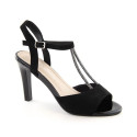 Sergio Leone W SK438 suede sandals, black (36)