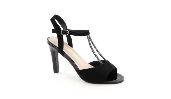 Sergio Leone W SK438 suede sandals, black (36)