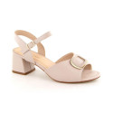 Elegant high-heeled sandals Sergio Leone W SK435A, beige (38)