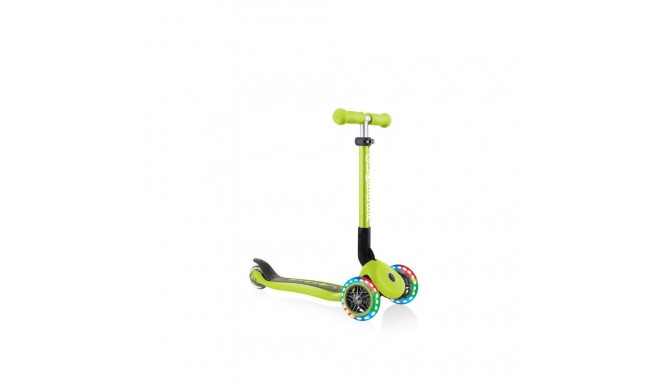 Globber Foldable 3-Wheel Scooter Lights Lime Green Jr 437-106