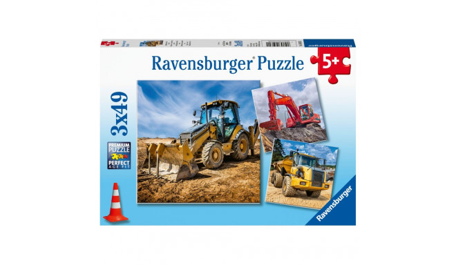 Ravensburger pusle 3x49 Ehitussõidukid