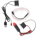 LED ümbritsev valgustus auto / auto USB / 12V lint 3m valge