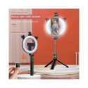 CP X3 LED 16cm Laetav Selfie Lamp koos BT-puldiga ja statiiviga + Telefoni klamber