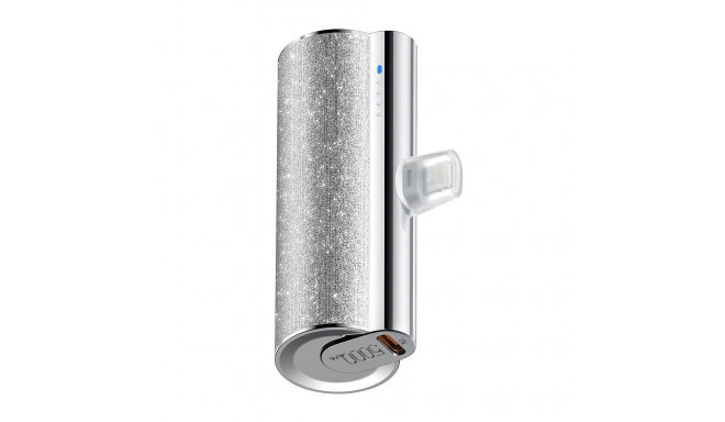 VEGER powerbank 5000 mAh with built-in connector Type C PD QC3.0 2,4A 12W PlugOn (W0573) silver