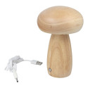 Table lamp bedside mushroom Art Deco wood color MTWTHN