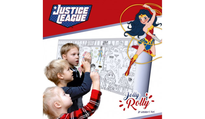 Gerardo's Toys kleebitav värvimispaber rullis Jolly Rolly, Justice League