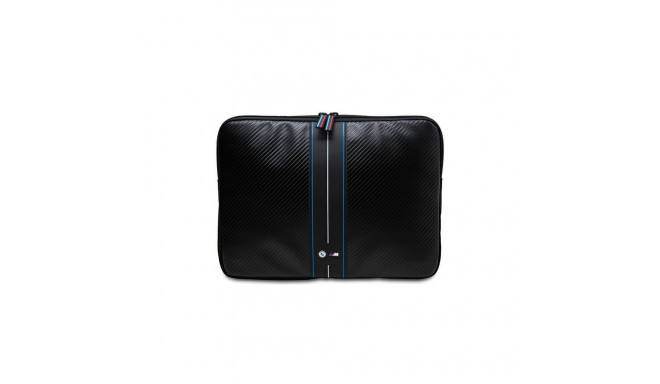 BMW Carbon & Blue Stripe sleeve for a 14" laptop - black