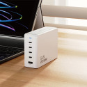 Dudao A228EU GaN nabíječka 1x USB-A 4x USB-C PD 228W - bílá