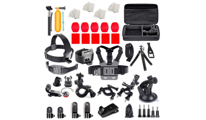 Set of universal accessories 63 in 1 for GoPro, DJI, Insta360, SJCam, Eken sports cameras (GoPro 63 