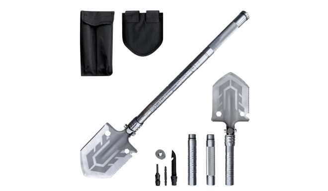 Survival shovel 10-in-1 folding shovel with knife, screwdriver, glass breaker