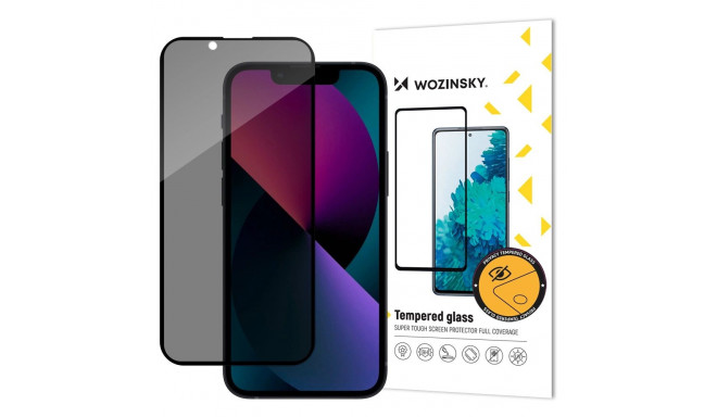 Wozinsky Privacy Glass tempered glass for iPhone 16e / 14 / 13 / 13 Pro with Anti Spy privacy filter