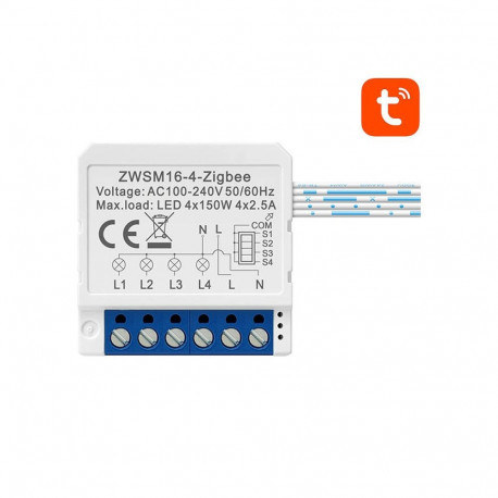 Smart Switch Module ZigBee Avatto ZWSM16-W4 TUYA
