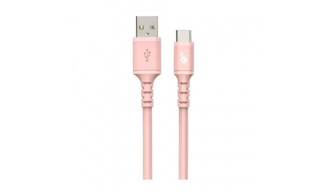 USB - USB C kaabel, 1 m, roosa silikoonist
