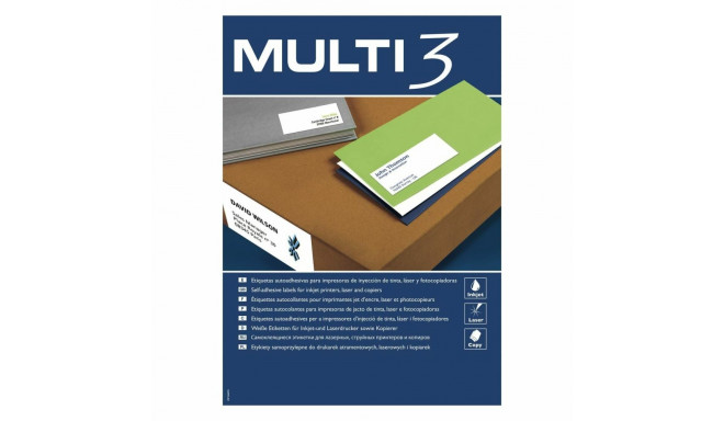 Adhesive labels MULTI 3 White Upright 500 Sheets 38 x 21,2 mm