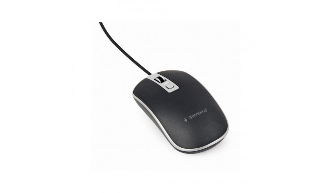 Gembird MOUSE USB OPTICAL BLACK/SILVER/MUS-4B-06-BS