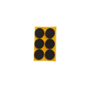 ADHESIVE PADS 2.5MM BLACK D 30MM 6