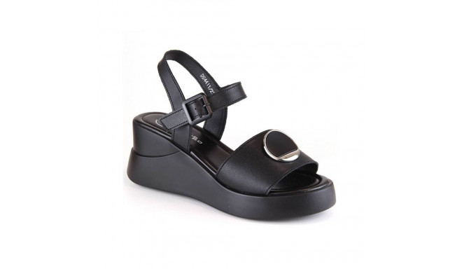 Filippo leather wedge sandals W DS4411 black (40)