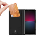 Dux Ducis Skin Pro Case pro Sony Xperia 10 V Flip Card Wallet Stand Black