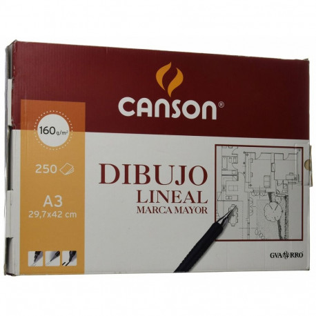 Joonistuspaber Canson Basik Valge A3 250 Lehed