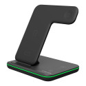 CANYON WS-303, 3in1 Wireless charger, with touch button for Running water light, Input 9V/2A, 12V/2A