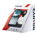 CANYON WS-303, 3in1 Wireless charger, with touch button for Running water light, Input 9V/2A, 12V/2A