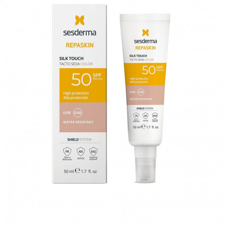 Sesderma näokreem REPASKIN FACIAL SPF50 50ml siidine, toonitud