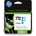 HP Ink No.712 Cyan tri-pack (3ED77A)