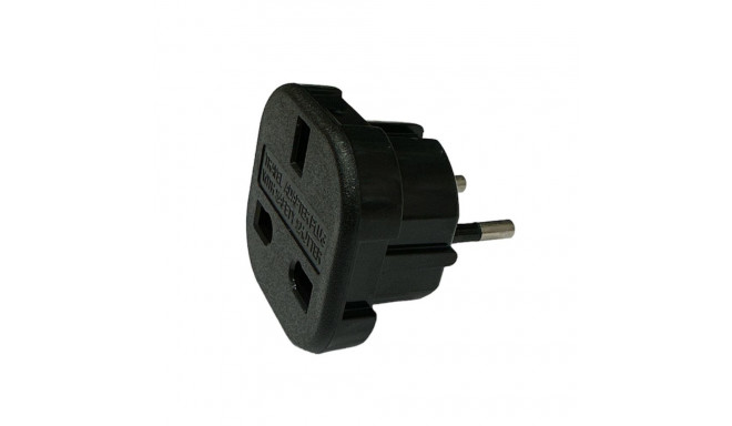 CP UK2 Power Plug adapter UK 3pin to Euro Socket - UK to EU Adapter Black (OEM)