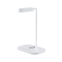 Elight T8 5W Desk Flexible Lamp with 15W Wireless charger stand for Phone / Watch / headset White