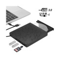 CP W3C Внешний USB 3.0 CD / DVD Устройство Записи / Xтения дисков с 5в1 Кард-Ридером и USB Кабельным