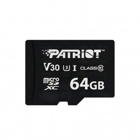 Patriot VX Series 64GB MicroSDXC V30 Class 10 UHS-I U3 4K UHD Memory Card PSF64GVX31MCX