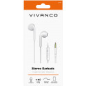 Vivanco kõrvaklapid + mikrofon Stereo Earbuds, valge (61741) (avatud pakend)