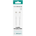 Vivanco kaabel USB-C - USB-C LongLife Charging 1,5m, valge (62398) (avatud pakend)
