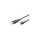 Logilink USB micro-B 180, 1.8m Micro-USB B, USB A, 1.8 m, Black