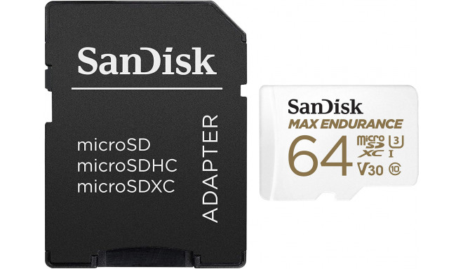Sandisk карта памяти microSDXC 64GB Max Endurance + адаптер