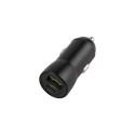 Maxlife MXCC-04 PD QC car charger 1x USB-C 1x USB 20W black + USB-C - USB-C cable 60W