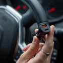 Maxlife MXCC-04 PD QC car charger 1x USB-C 1x USB 20W black + USB-C - USB-C cable 60W