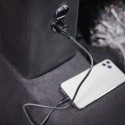 Maxlife MXCC-04 PD QC car charger 1x USB-C 1x USB 20W black + USB-C - USB-C cable 60W