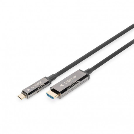 Digitus USB-C – HDMI AOC adapterkaabel, UHD 4K / 60 Hz, 20 m
