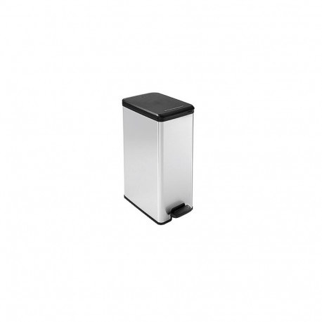 Curver Slim Bin 40L Square Plastic Black, Silver